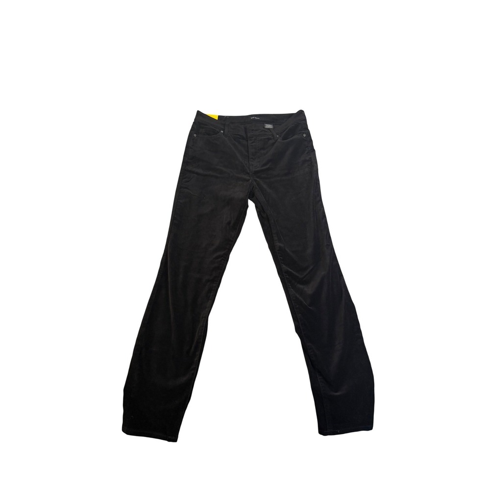 Well‎ Worn Black Corduroy Pants Womens Size 6/28 Straight Leg Stretch Fine Wale